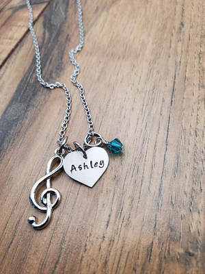 Personalized Marching Band Necklace, Music Lover Gift