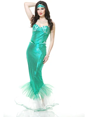 Adults Womens  Tight Emerald Green Fantasy Mermaid Costume