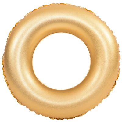 Pool Central 35" Inflatable Golden Pool Ring Float