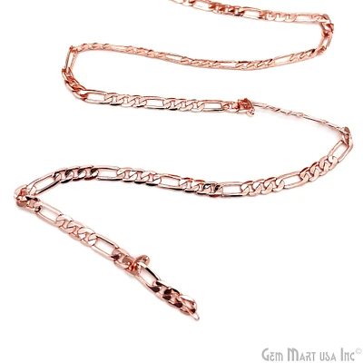 Rose Gold Finding Chain, Rose Gold Plated DIY Jewelry Chain, DIY Necklace Chain, Assorted Styles, 1 foot, GemMartUSA (RPCH)