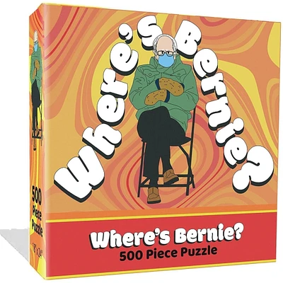 Mighty Mojo Wheres Bernie Sanders Meme 500pcs Jigsaw Puzzle Inaugraution Mittens