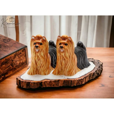 kevinsgiftshoppe Ceramic Yorkshire Terrier Dogs Salt and Pepper Shakers, Home Dcor, Gift for Her, Gift for Mom, Kitchen Dcor, Gift for
