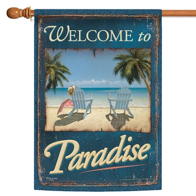 Toland Home Garden Welcome to Paradise Outdoor House Flag 40" x 28"