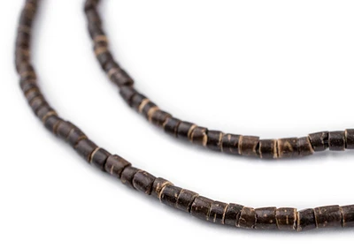 TheBeadChest Chocolate Heishi Coconut Shell Beads 3-4mm Brown Wood 22 Inch Strand