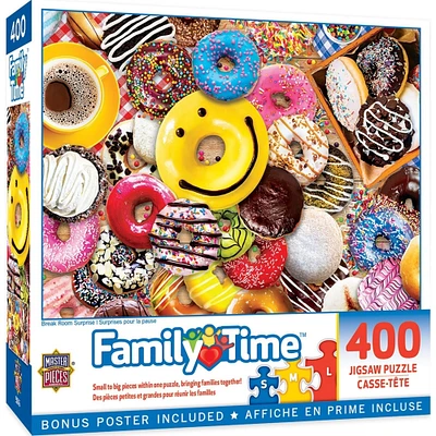 MasterPieces Family Time - Break Room Surprise 400 Piece Puzzle