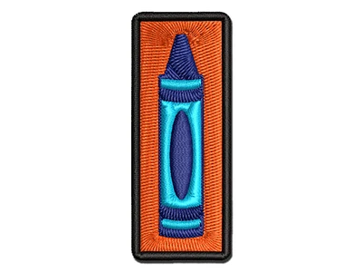 Coloring Crayon Multi-Color Embroidered Iron-On Patch Applique