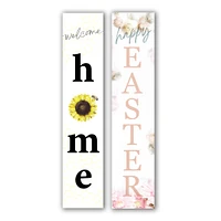 Reversible Porch Board: Welcome Home/Happy Easter