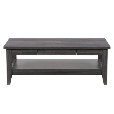 CorLiving   Hollywood Dark Grey Coffee Table with Drawers