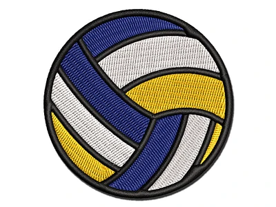 Volleyball Solid Multi-Color Embroidered Iron-On Patch Applique