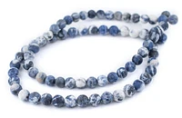 TheBeadChest Matte Round Sodalite Beads (10mm): Organic Gemstone Round Spherical Energy Stone Healing Power Crystal for Jewelry Bracelet Mala Necklace Making