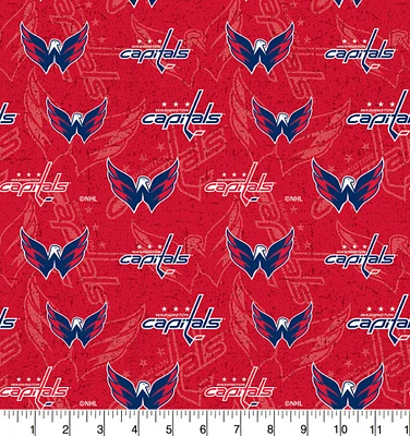 Sykel Enterprises NHL Team Cotton Fabric-Washington Capitals Tone on Tone Cotton Quilting Fabric