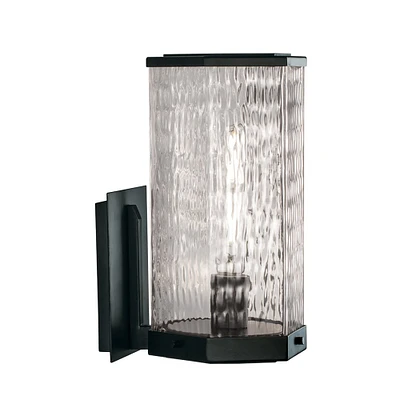 Norwell Polygon Outdoor Wall Mount Sconce - Matte Black [1176-MB-WAV]