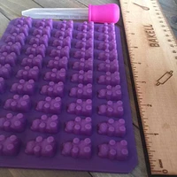 Homemade Gummy Bear Making Kit Silicone Mold and Dropper - Purple