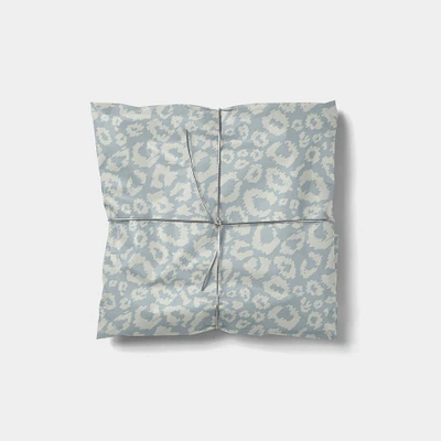 Pale Blue Scribble Leopard Gift Wrap