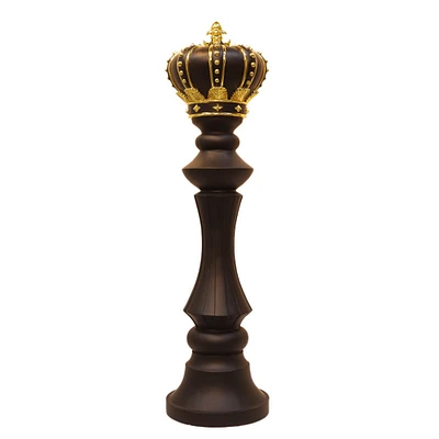 Black King Chess Piece Life Size Statue
