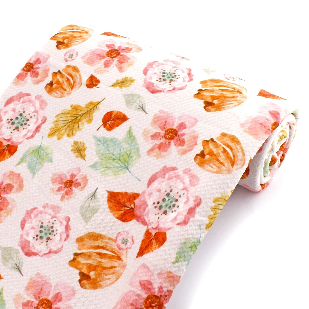 Fall Watercolor Floral Bullet Fabric