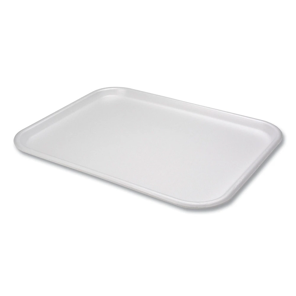 Pactiv Supermarket Tray, #1216, 1-Compartment, 16.25 x 12.63 x 0.63, White, 100/Carton