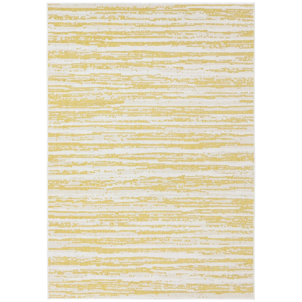 Sunnydaze Abstract Impression Outdoor Area Rug - Golden Fire - 7 ft x 10 ft by