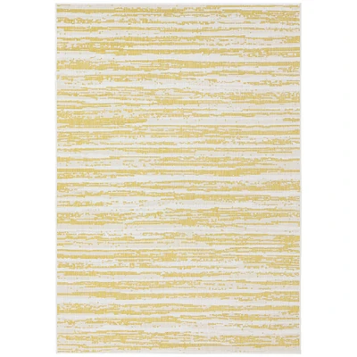 Sunnydaze Abstract Impression Outdoor Area Rug - Golden Fire - 7 ft x 10 ft by