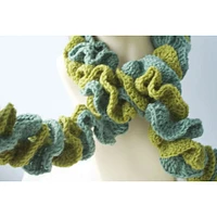 Hand Crocheted Double Ruffle Scarf