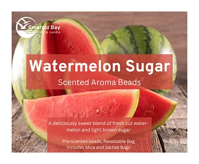 Watermelon Sugar Scented Aroma Beads for making freshies or use in car, home, gym bag, Includes Sachets and Mica