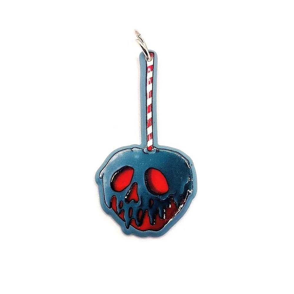 1, 4 or 20 Pieces: Creepy Christmas Poison Apple Charms - Double Sided