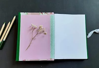 Pink Floral Keepsake Journal and Sketchbook, Handmade Blank Journal, Unlined Hardcover Personal Writing Journal