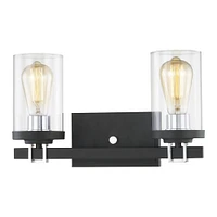 Elk Showroom Holdfast 15 Wide 2-Light Vanity Light - Charcoal [47581/2]