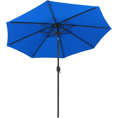 Sunnydaze 9 ft Sunbrella Patio Umbrella with Tilt and Crank - Pacific Blue by