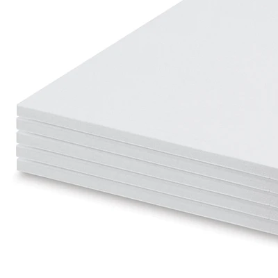 White Foam Board - 8" x 10" x 3/16", Pkg of 5 Sheets
