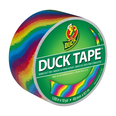 Duck Tape Patterned Duck Tape, 1.88" x 10 yds., Rainbow