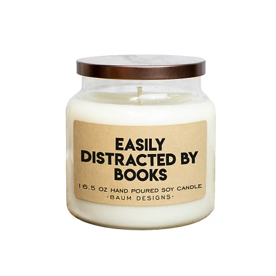 Easily Distracted By Books Soy Candle