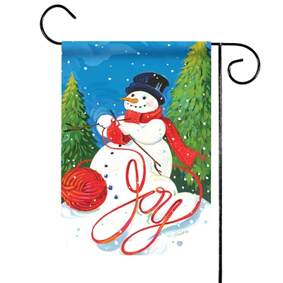Knitting Snowman Decorative Winter Flag