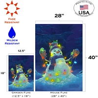 Glowman Snowman Decorative Winter Flag