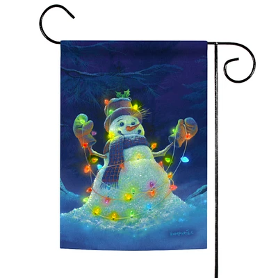 Glowman Snowman Decorative Winter Flag