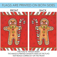 Gingerbread Man Decorative Christmas Flag