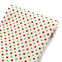 Red and Green Dots Christmas Bullet Fabric 6" Strip