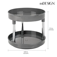 mDesign 2-Tier Lazy Susan for Bathroom Cabinets