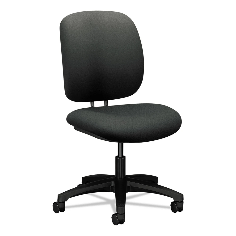 Hon ComforTask Task Swivel Chair, Supports up to 300 lbs., Iron Ore Seat, Iron Ore Back, Black Base