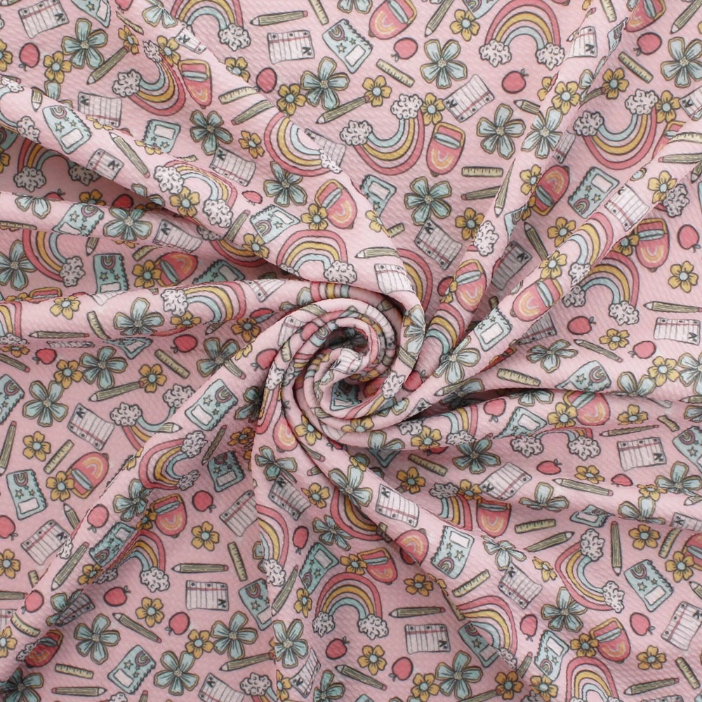 Pastel Back to School Bullet Fabric 1 yard