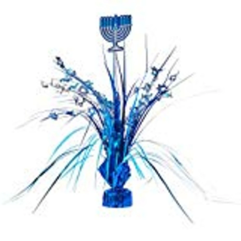 Hanukkah Blue Foil Spray Centerpiece