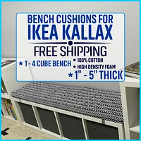 BENCH CUSHION for IKEA Kallax - Cushion for Kallax with Slub Canvas Cotton Fabric