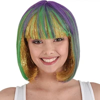 Mardi Gras Long Bob Wig