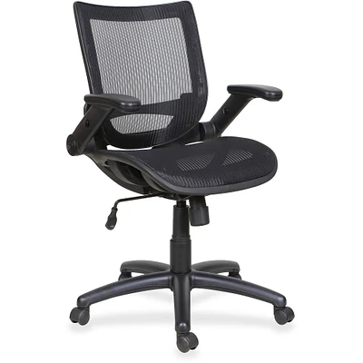 Lorell Mesh Task Chair, 28-1/8" x 36-3/4" x 36-5/8", Black