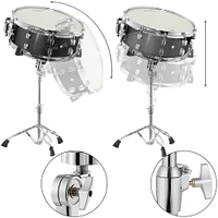 Ashthorpe Snare Drum Set with Remo Head - Student Beginner Kit with Stand, Padded Gig Bag, Practice Pad, Neck Strap, and Sticks