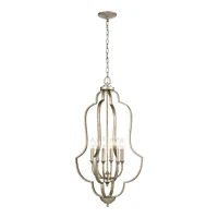 Elk Showroom Lanesboro 18 Wide 6-Light Pendant - Dusted Silver