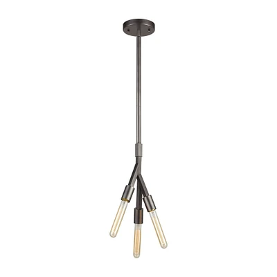 Elk Showroom Freeform 6 Wide 3-Light Mini Pendant - Dark Graphite