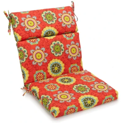 inch by -inch Spun Polyester Outdoor Squared Seat/Back Chair Cushion