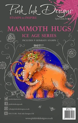 Pink Ink Designs 6"X8" Clear Stamp Set-Mammoth Hugs