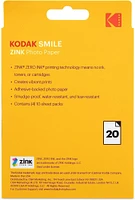 Kodak Zink Photo Paper 3.5x4.25", Zink Paper Compatible with Kodak Smile Classic Instant Camera